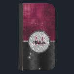 Chic faux Silver Burgundy Black monogram S Galaxy S4 Plånbok<br><div class="desc">Söt chic och elegant giftigt faux glitter som i burgundisk, svart och silver-design skapar en speciell unik snyggt fodral för att skydda din enhet. Vacker, modern och coola täckning för den trendviga och konsthundande höftledaren. Den här snyggtens sofistikerade utformning skulle vara underbar för flickor som har klassi och gnidig design....</div>