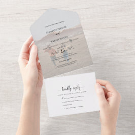 Chic Faux Vellum Effect Photo Bröllop med OSA