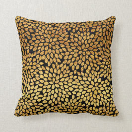 Chic Fauxguld omkullkastar modern blommigt Kudde