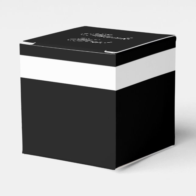 CHIC FAVOR/GIFT BOX_"Tack" BLACK/WHITE Presentaskar (Framsidan Sidan)
