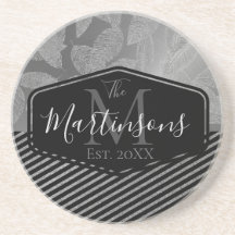 Chic Feathers with Silver Rand Monogram Family