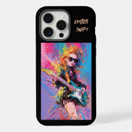 Chic Female Guitar Player Anime iphone case
