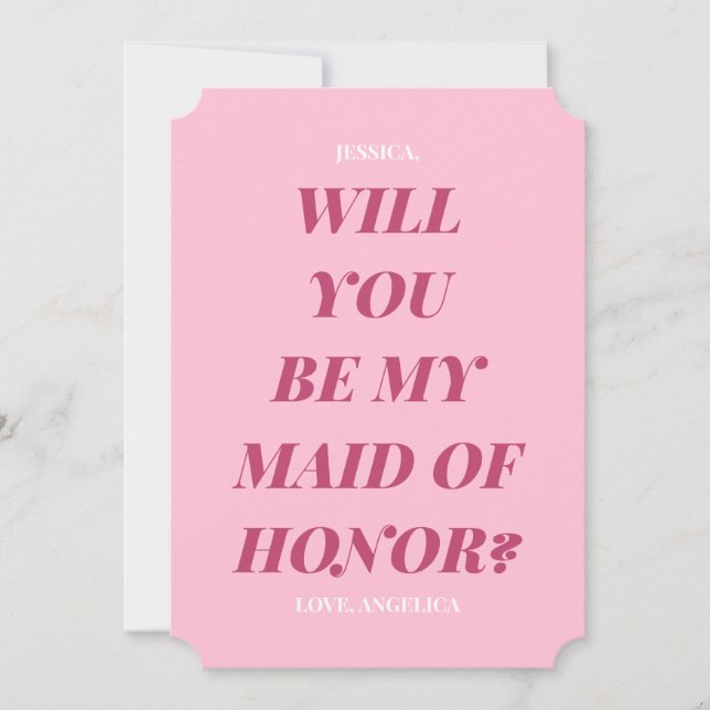 Chic fet minimalt Maid of honor Frieri (Framsida)