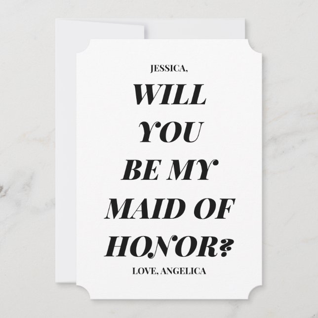 Chic fet minimalt Maid of honor Frieri (Framsida)