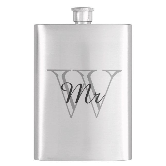 CHIC FLASK_ " Herr" PÅ MONOGRAM Fickplunta (Framsidan)