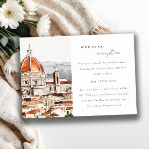 Chic Florence Cathedral Italien bröllopsmottagning Tilläggskort