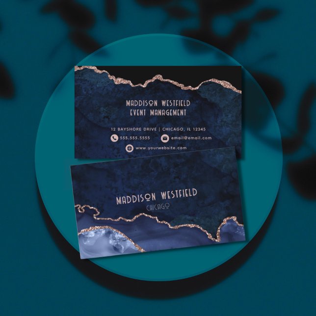 Chic flottan Ro Guld Agate Visitkort (Skapare uppladdad)