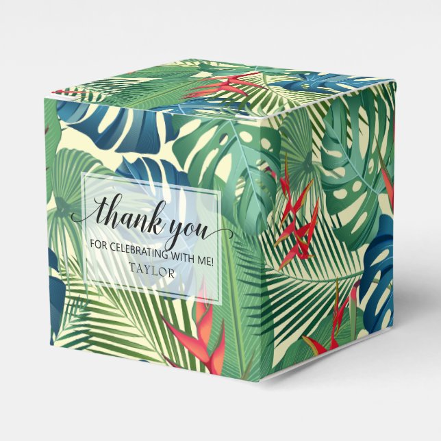 Chic Flowers Handflatan Monstera Tack Presentaskar (Framsidan Sidan)