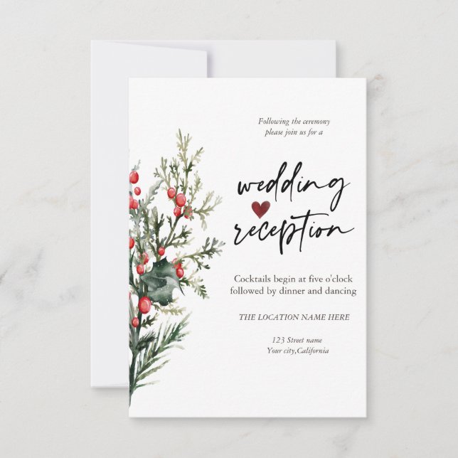 Chic Flowers Ocean Mottagning Inbjudningar (Framsida)