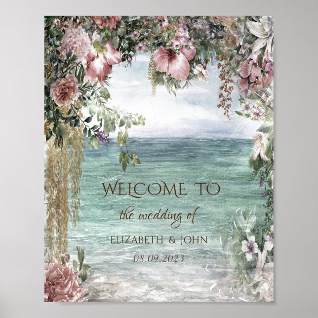 Chic Flowers Ocean Poster (Framsidan)