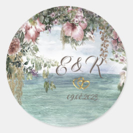 Chic Flowers Ocean Runt Klistermärke