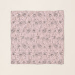 Chic Flowers och Ansikte Rosa Sjal<br><div class="desc">Skapa en påstående med denna anpassningsbar-tryckta blommor och ansikte mönster-scarf med lätt flisduk,  26 x 26 tum lång.</div>