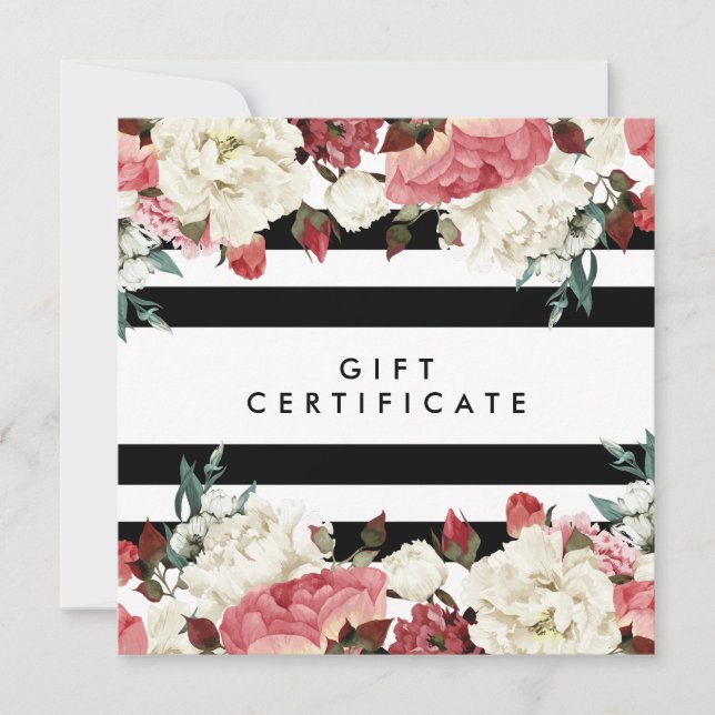 Chic Flowers och Rand Salon Gift Certificate (Framsida)