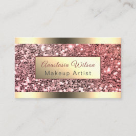 Chic Foil Ro Guld Glitter Visitkort