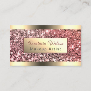 Chic Foil Ro Guld Glitter Visitkort