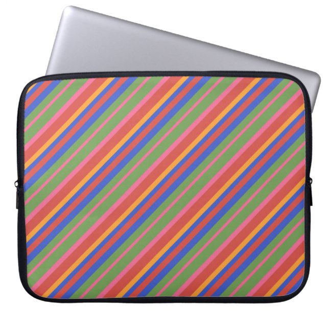 Chic Folk Art Collection Stripe Laptop sleeve (Framsidan)