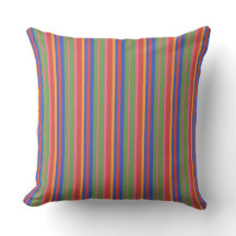 Chic Folk Art Collection Stripe Pillow eller Cushi