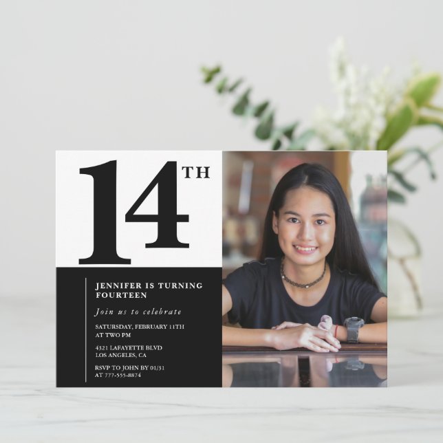 Chic för 14-årsinbjudningar till Eleganten Inbjudningar (Stående Fram)