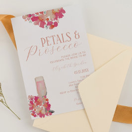 Chic för Blommigt av Petals- och Proseccos Möhippa Inbjudningar