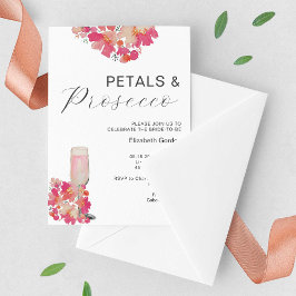 Chic för Blommigt av Petals- och Proseccos Möhippa Inbjudningar