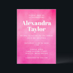 Chic för det moderna Trendiget Rosa vattenfärg Bat Inbjudningar<br><div class="desc">Bat mitzvah inbjudan till personlig Modern Rosa Watercolor Trendig Chic</div>