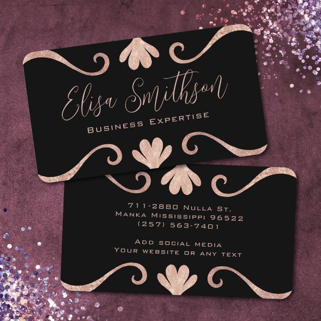 Chic för Elegant av klass Luxury Feminine Rosa och Visitkort (Skapare uppladdad)