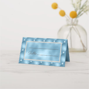 Chic för elegant - Baby blue Placeringskort