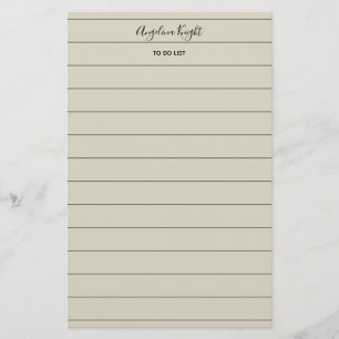 Chic för elegant Snyggt Todo List Handskrift Scrip Brevpapper