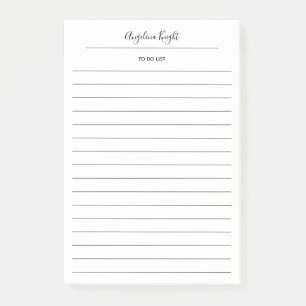 Chic för elegant Snyggt Todo List Handskrift Scrip Post-it Block