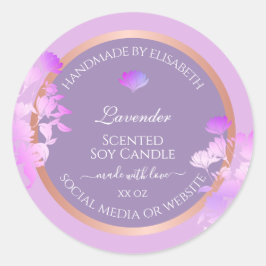 Chic för etiketter för produktpaket för Lila Blomm