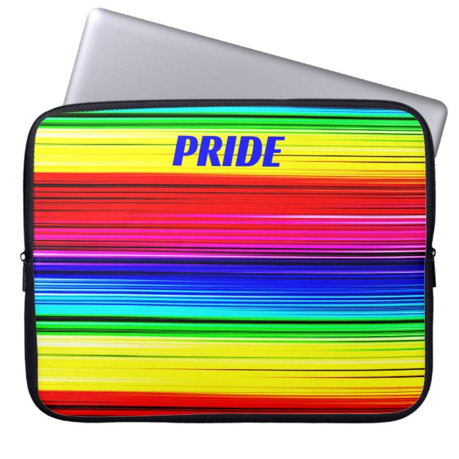 Chic för färgat Trendig för pridets regnbågstips Laptop Fodral (Framsidan)