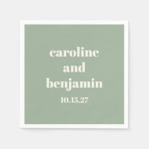 Chic för fetstilt Grönt Modern Bröllop Anpassnings