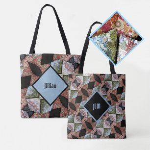 Chic för flera färg-broiderade patchwork Boho Tygkasse