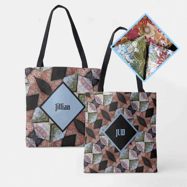 Chic för flera färg-broiderade patchwork Boho Tygkasse (Skapare uppladdad)
