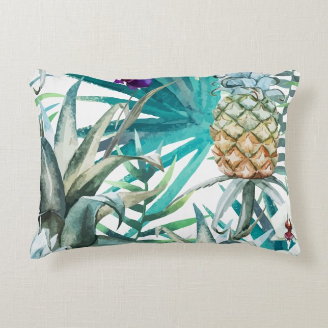 Chic för fruktfamiljen mönster i det moderna trend prydnadskudde (Framsidan)