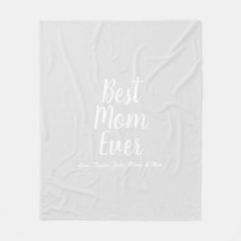 Chic för grått anpassningsbar-skript i bästa Mamma Fleecefilt