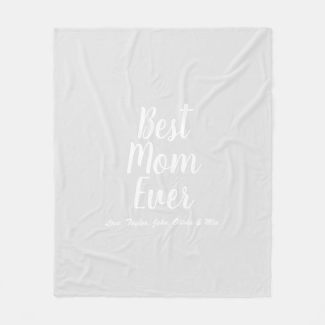 Chic för grått anpassningsbar-skript i bästa Mamma Fleecefilt (Framsidan)