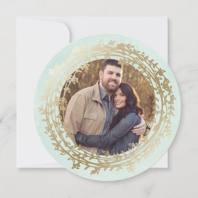 Chic för helgdagfoto för vinter | kort (Framsida)