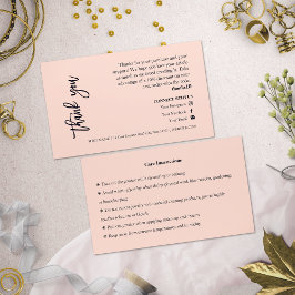 Chic för judiskt omhändertagande av Rosa  - tackko Visitkort