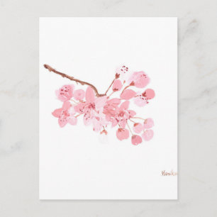 chic för körsbärsblommar träd rosa blommigt elegan vykort