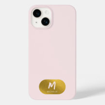 Chic för kvinnlig Guld Rosa Feminin Monogram Inled