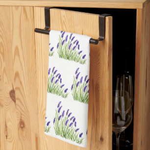 Chic för lila av örter för vattenfärgen Lavender-b Kökshandduk