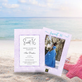 chic för  lila glitter elegant, Sverige 16 Inbjudningar