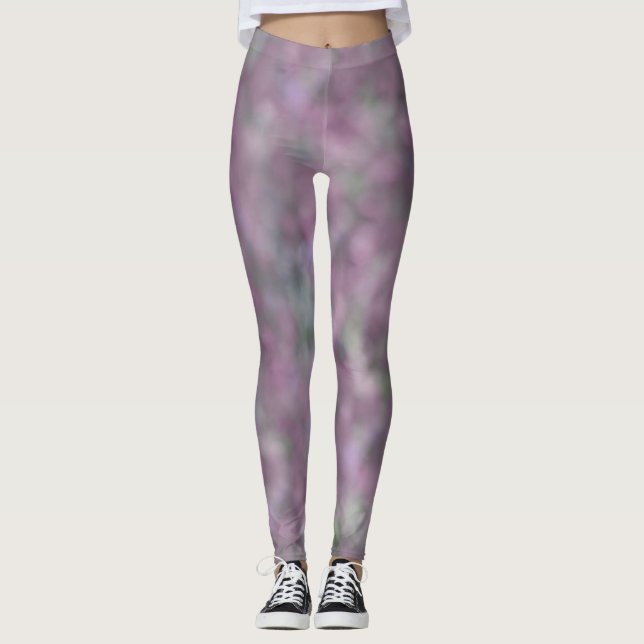 Chic för lila Rosa Unik Coola Leggings (Framsida)