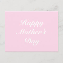 chic för ljus rosa skriptelegant i Lycklig Mors da Vykort