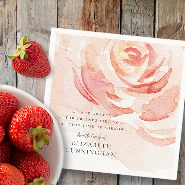 Chic för minnesfärgen Ro Flower Elegant Pappersservett (Skapare uppladdad)