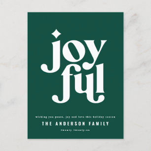 Chic för modern minimal grafisk jultypografi helg vykort