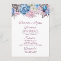 Chic för Parisian Charm Blue & Rosa Blommigt