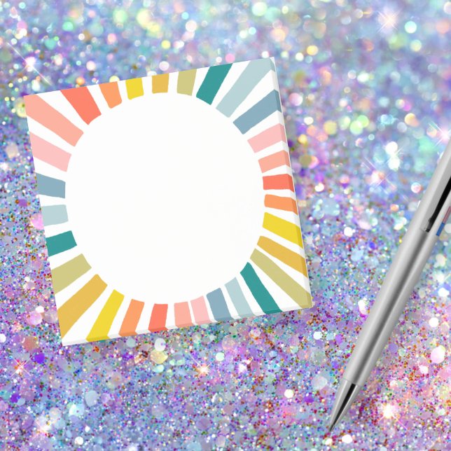 Chic för regnbåge Färg Roligt Modern Post-it Block (Rainbow Circle Chic Colorful Fun Modern Post-it Notes
)