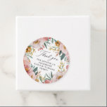 Chic för rosa av blommigten  för Girts vattenfärg Gåvor Etiketter<br><div class="desc">Rosa chic party blommigt  ,  tack. Snygg elegant,  modernt party-tema.</div>